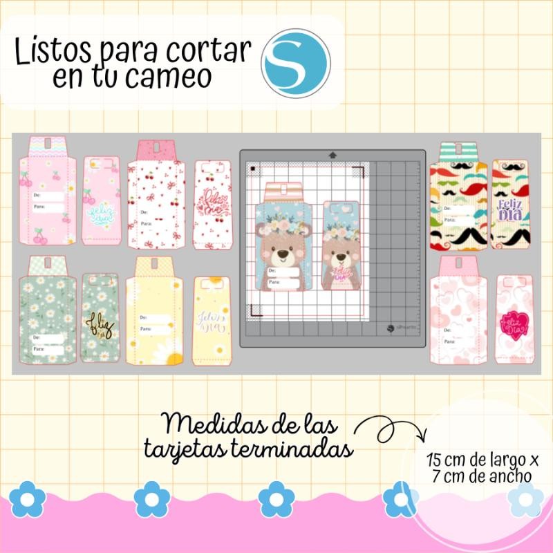 Sobres Feliz Día – Archivo Digital (7 Diseños | PDF + Silhouette Studio)