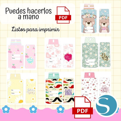 Sobres Feliz Día – Archivo Digital (7 Diseños | PDF + Silhouette Studio)