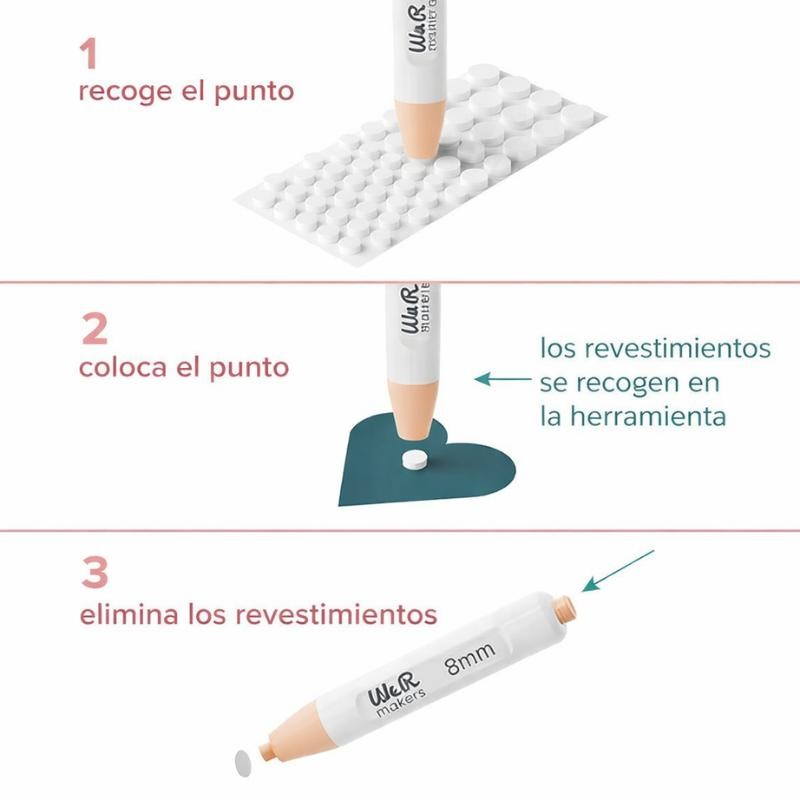 Kit Aplicador De Puntos Adhesivos De Espuma 3D – We R Makers (6, 8 Y 11 Mm)