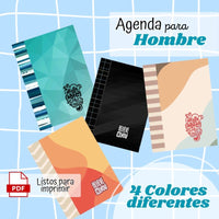 Agenda para Hombre – Archivo Digital PDF (Tamaño A5 | 4 Colores)