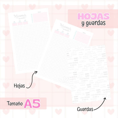 Agenda para Mamá – Archivo Digital PDF (Tamaño A5 | 4 Diseños)