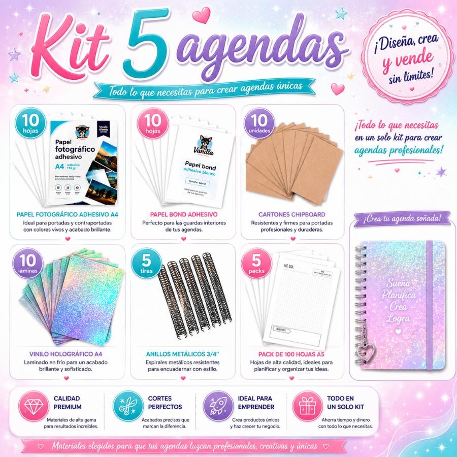 Kit Emprende – Crea 5 Agendas Profesionales Desde Cero