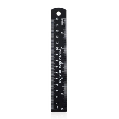 Regla Metálica negra 15 cm
