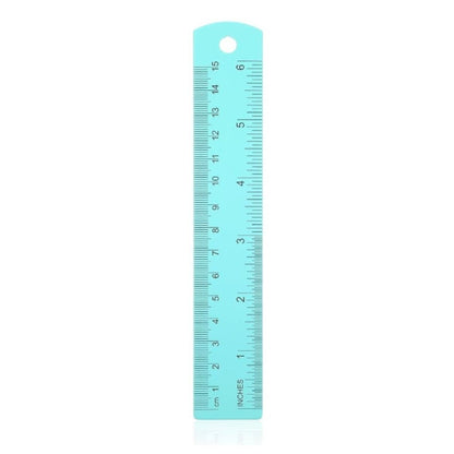 Regla Metálica agua marina 15 cm