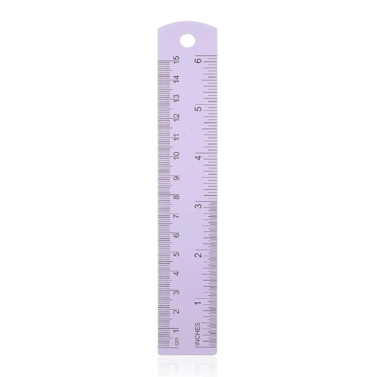 Regla Metálica lila 15 cm