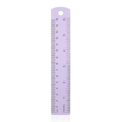 Regla Metálica lila 15 cm