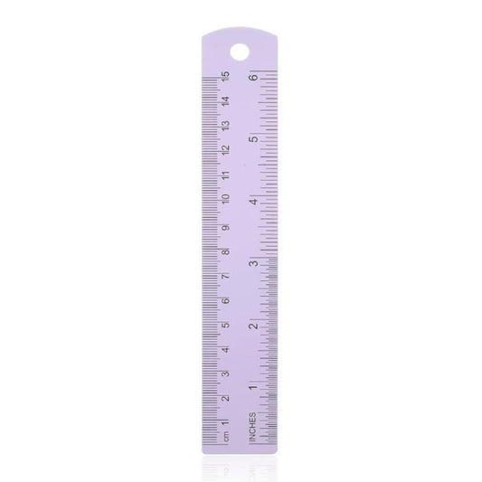Regla Metálica lila 15 cm