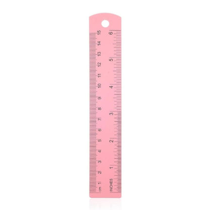 Regla Metálica rosa 15 cm