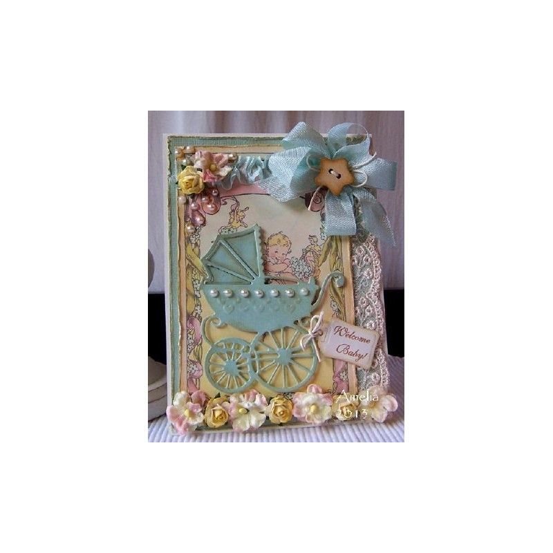 Troquel + Embossing – Coche De Bebe