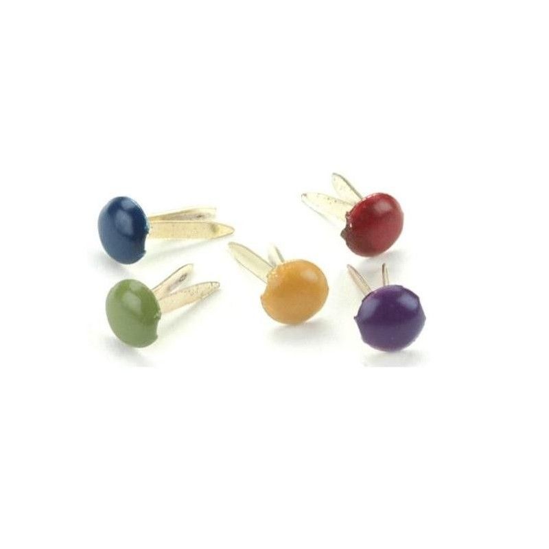 Mini Brads Colores Surtidos 3Mm (100 Pcs)