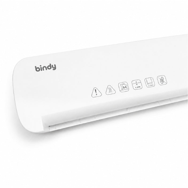 Laminadora A4 Bindy Blanca, empaque del producto