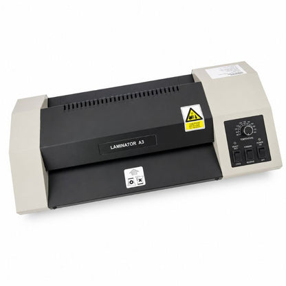 Laminadora A3-330C, detalle de controles y pantalla
