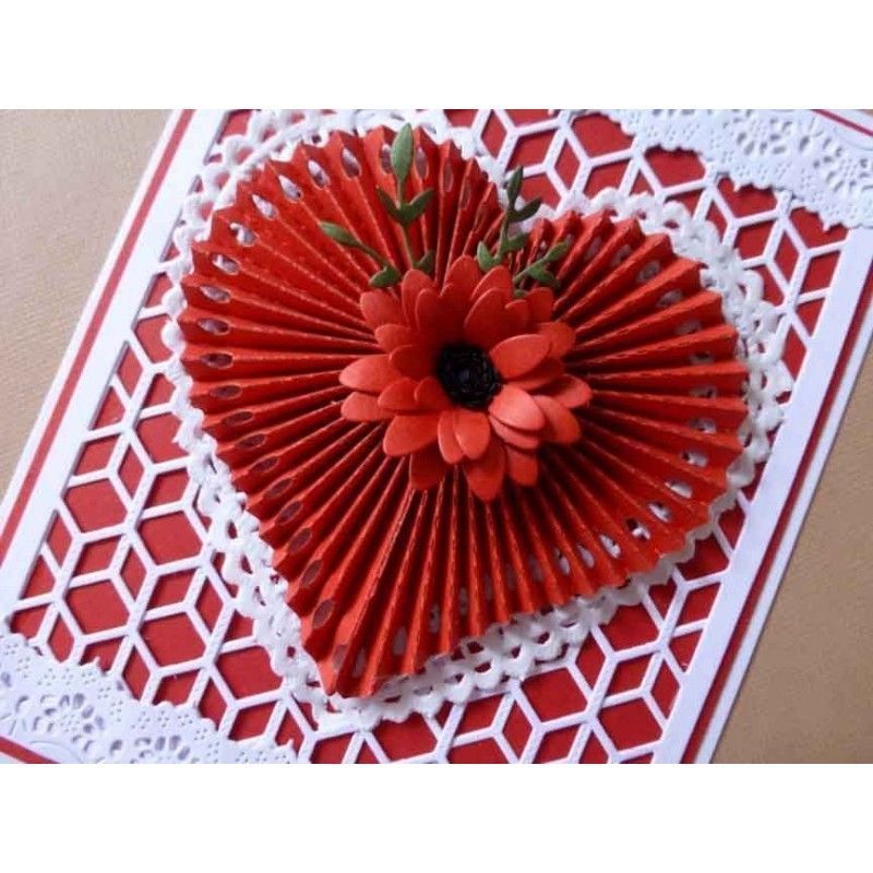 Troquel Roseta De Corazon Grande