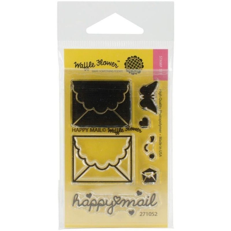 Sello Happy Mail Waffle Flower