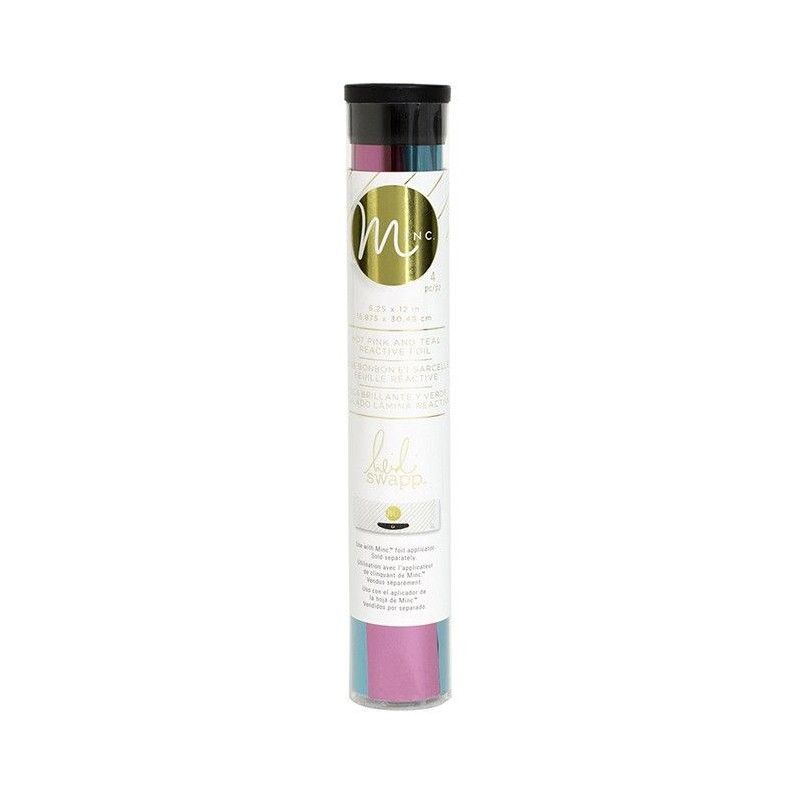 FOIL PARA MINC ROSA BRILLANTE Y VERDE 6”