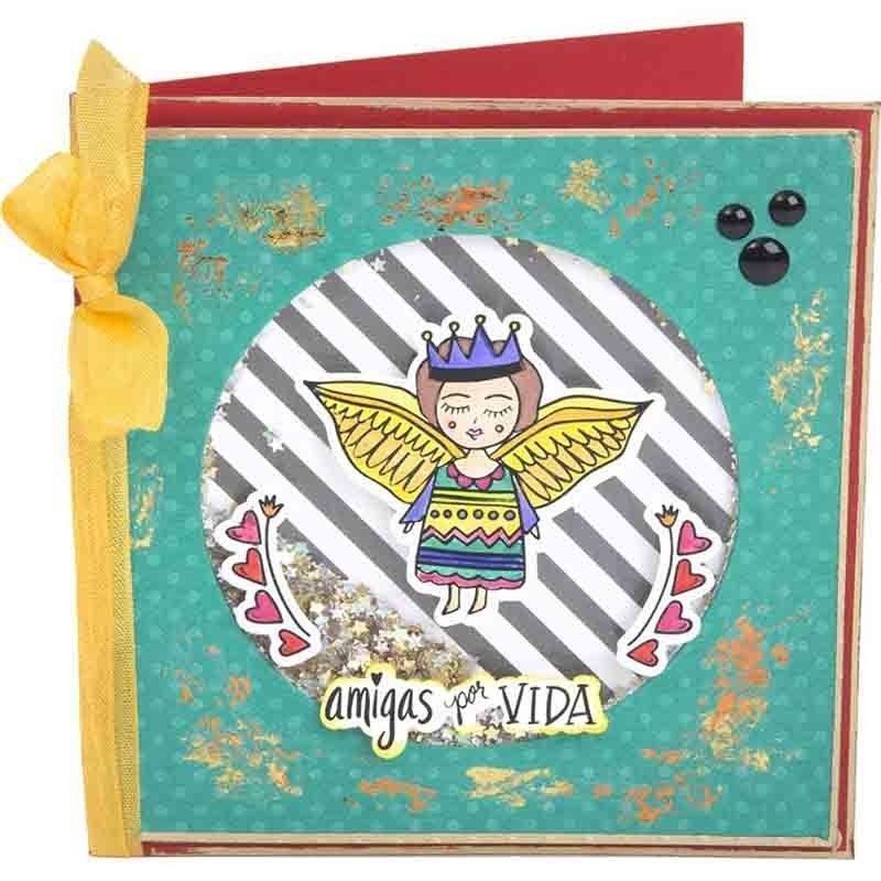 Troquel Y Sello Amigas Por Vida Sizzix