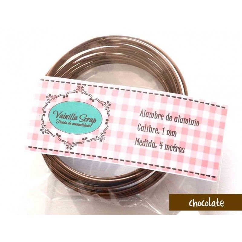 Alambre De Aluminio Chocolate 1Mm X 4 M