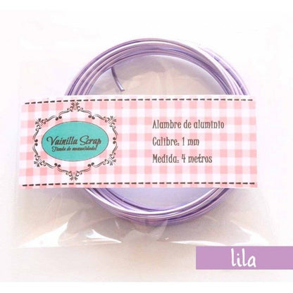 ALAMBRE DE ALUMINIO LILA 1mm x 4 m