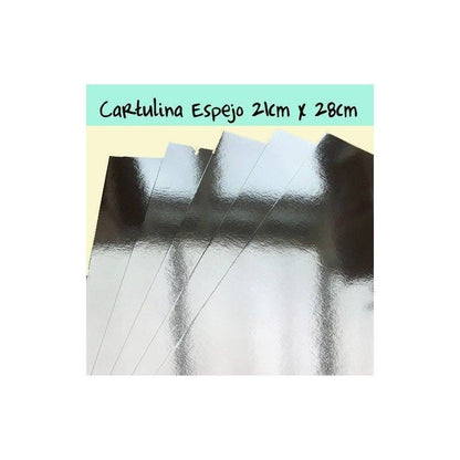 Cartulina Espejo Plata 21Cm X 27Cm (10 Pcs)