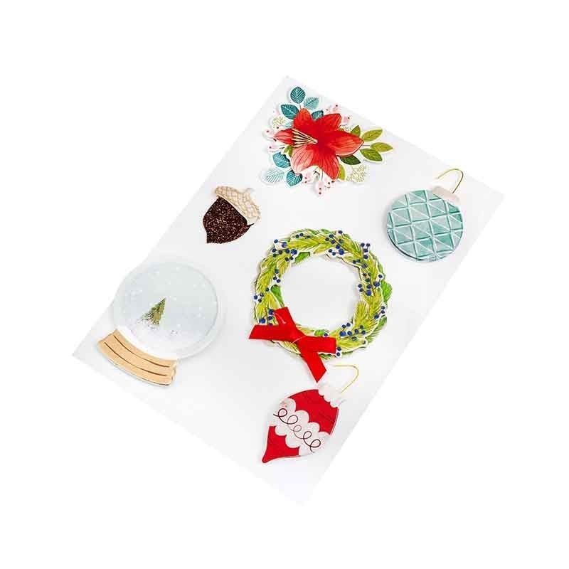 Stickers En Capas Con Glitter Y Foil Together For Christmas (6 Pcs)