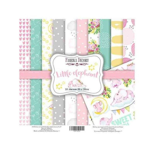 PAPEL SET MY LITTLE ELEPHANT  20 cm x 20 cm (10 PCS)