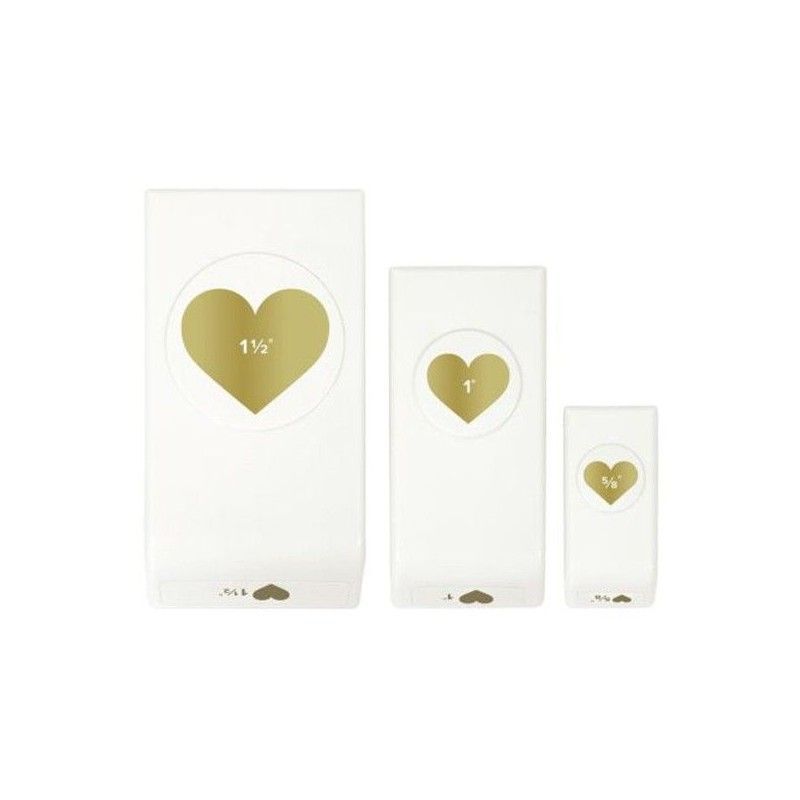 Set De 3 Perforadoras De Corazon