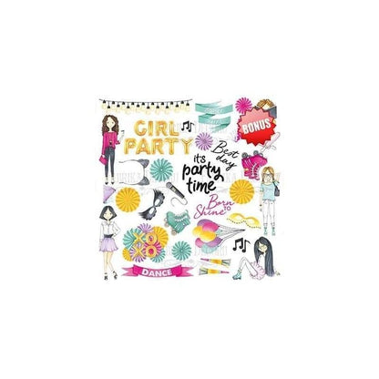Set De Papeles Party Girl 20 X 20 Cm (Doble Cara)