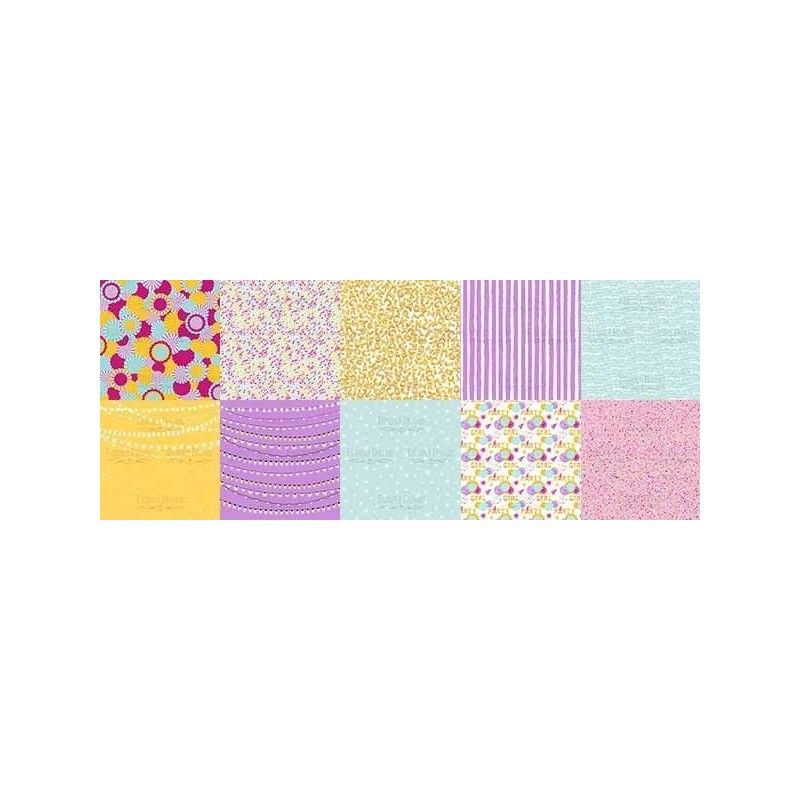 Set De Papeles Party Girl 20 X 20 Cm (Doble Cara)