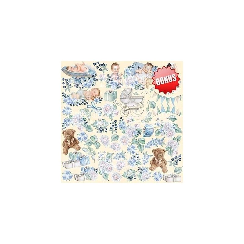 Set De Papeles Shabby Baby Boy 30.5 X 30.5 Cm (Doble Cara)