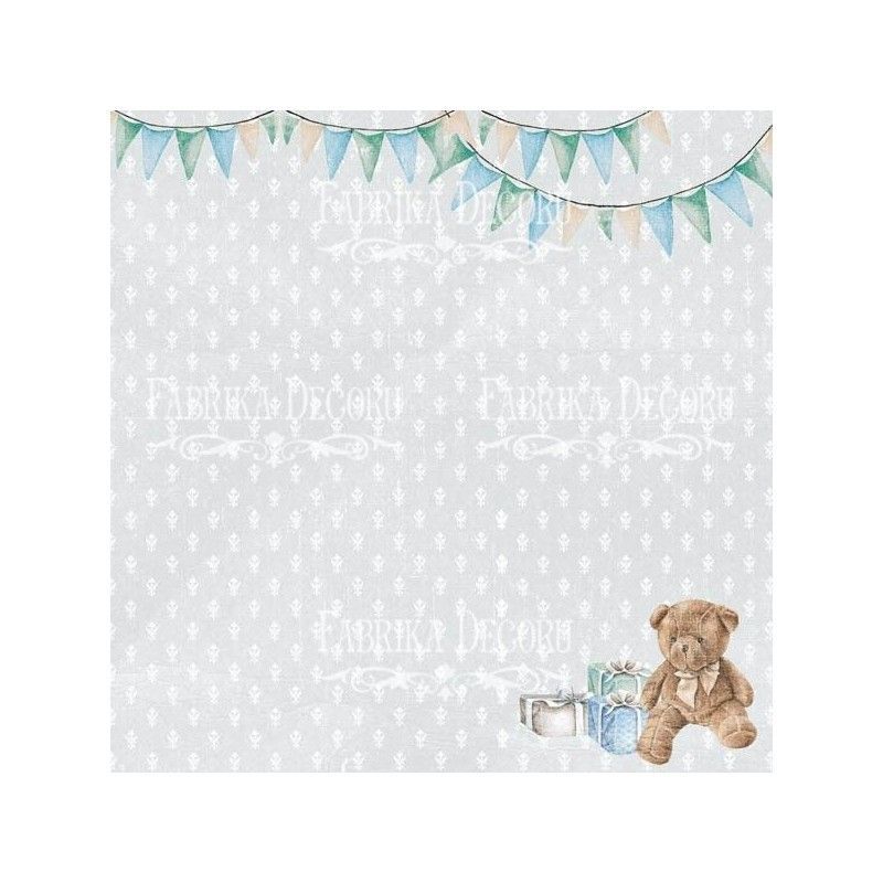 Set De Papeles Shabby Baby Boy 30.5 X 30.5 Cm (Doble Cara)