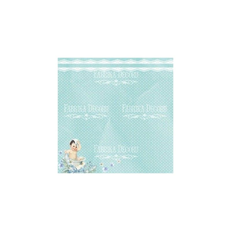 Set De Papeles Shabby Baby Boy 30.5 X 30.5 Cm (Doble Cara)