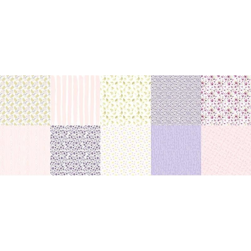 Set De Papeles My Little Baby Girl 20 X 20 Cm (Doble Cara)