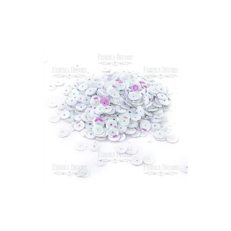 Lentejuelas Blanco Tornasol (7 Mm)