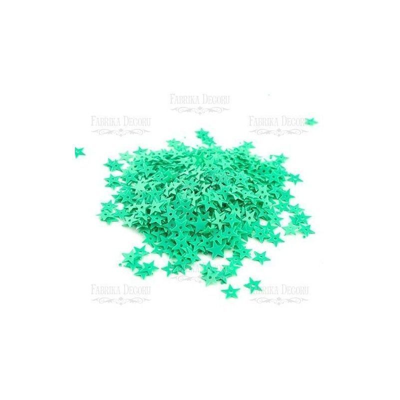 Lentejuelas Estrellas Verde Esmeralda (7 Mm)