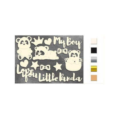 Chipboard My Little Panda Boy 1