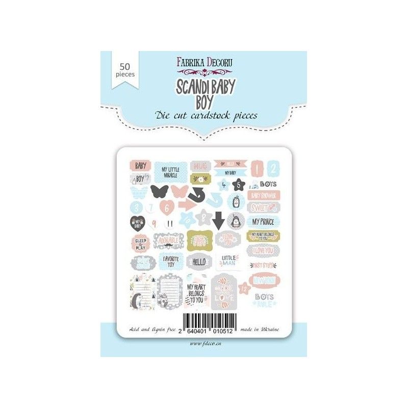 Die Cuts Scandi Baby Boy (50 Pcs)