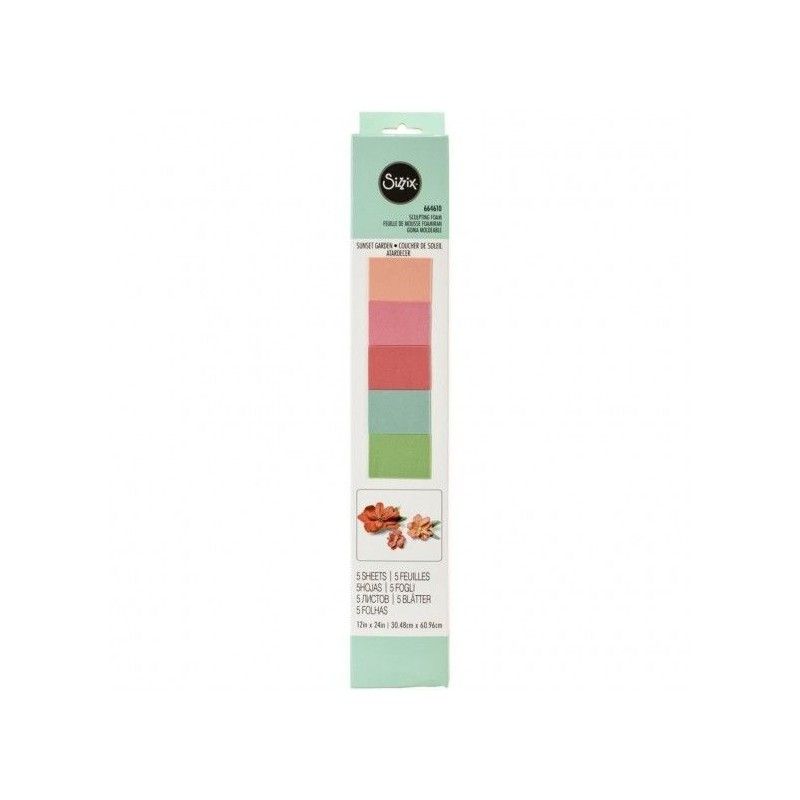Foamy Moldeable Para Flores Atardecer Sizzix (5 Hojas)