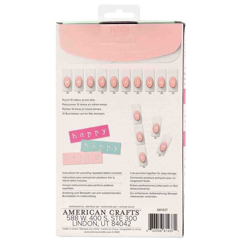 Word Punch Board Rosa- Alfabeto En Minusculas