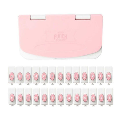Word Punch Board Rosa- Alfabeto En Minusculas