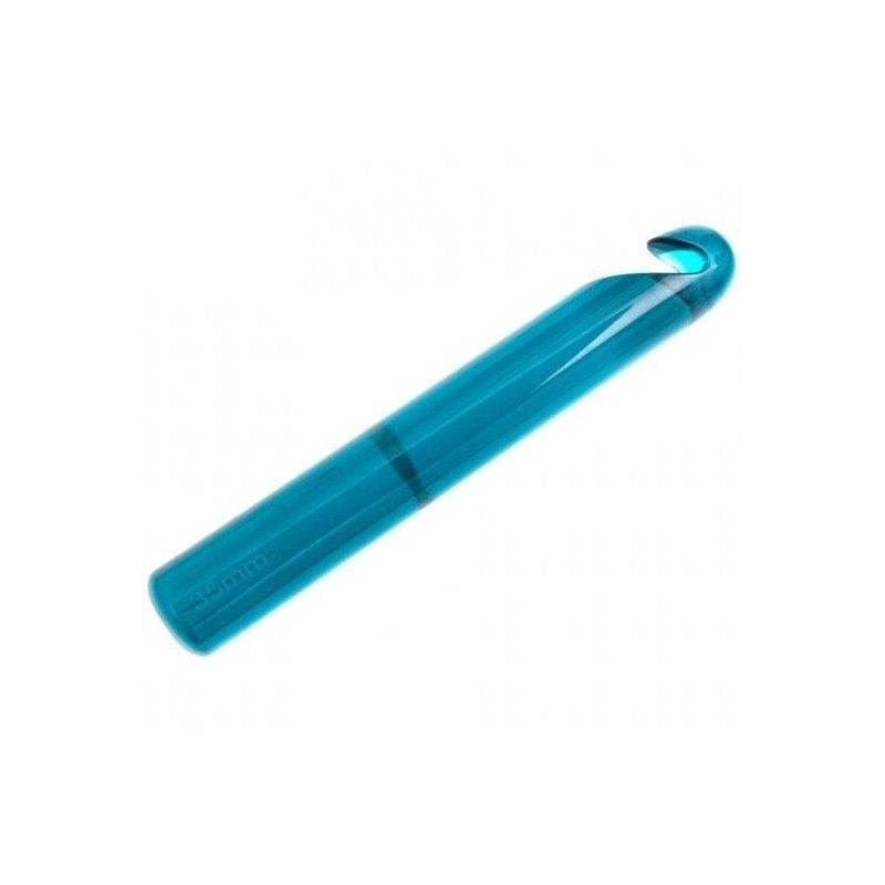 Aguja Para Tejer Jumbo En Resina Turquesa Tamaño 35 Mm Thn
