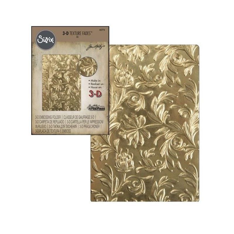 Folder De Embossing Textura Fades 3D Botanical By Tim Holtz