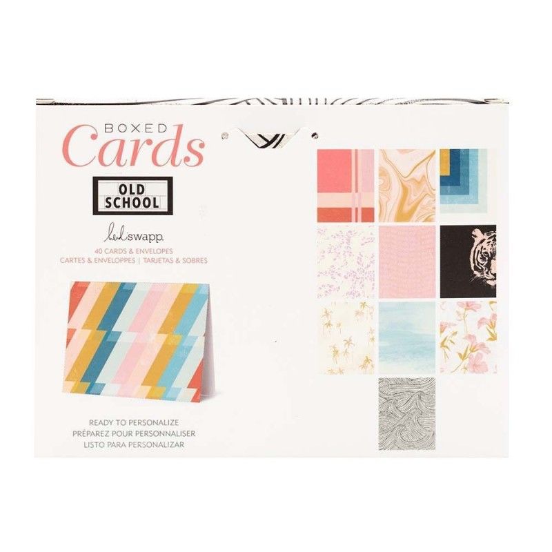 Caja De Tarjetas Coleccion Old School (40 Tarjetas Y 40 Sobres)