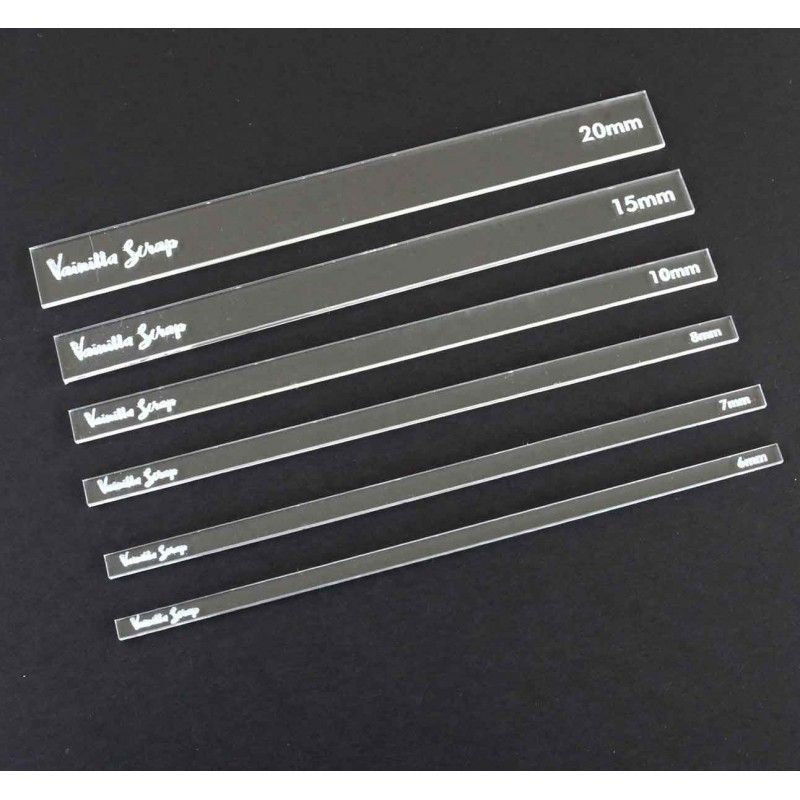 Kit Reglas Espaciadoras Transparentes (6 Pcs)