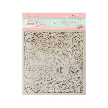Chipboard Madera Cuadrado De Flores 14 X 14 Cm Gratitud