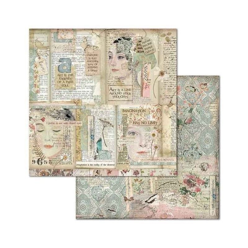 Bloc 10 Hojas Imagine (20 X 20 Cm) Doble Cara