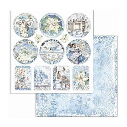 Block 10 Hojas Winter Tales (30 X 30 Cm) Doble Cara