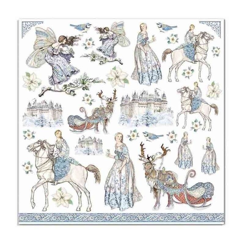 Block 10 Hojas Winter Tales (30 X 30 Cm) Doble Cara
