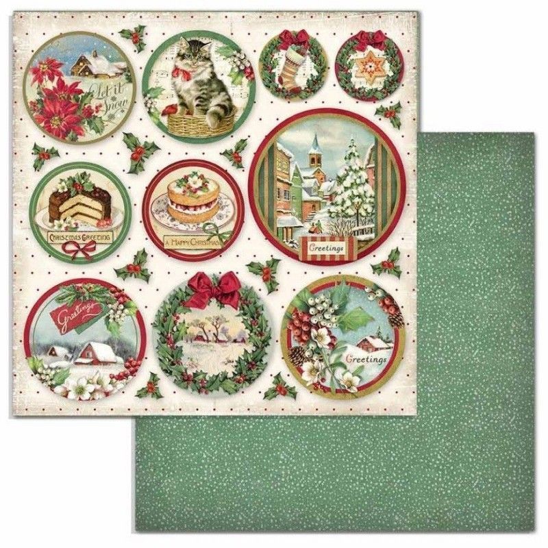 Bloc 10 Hojas Classic Christmas (30 X 30 Cm) Doble Cara