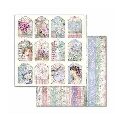 Bloc 10 Hojas Hortensia (30 X 30 Cm) Doble Cara
