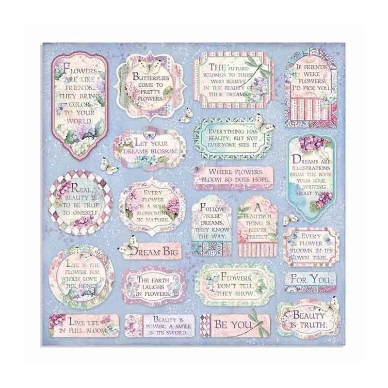 Bloc 10 Hojas Hortensia (30 X 30 Cm) Doble Cara